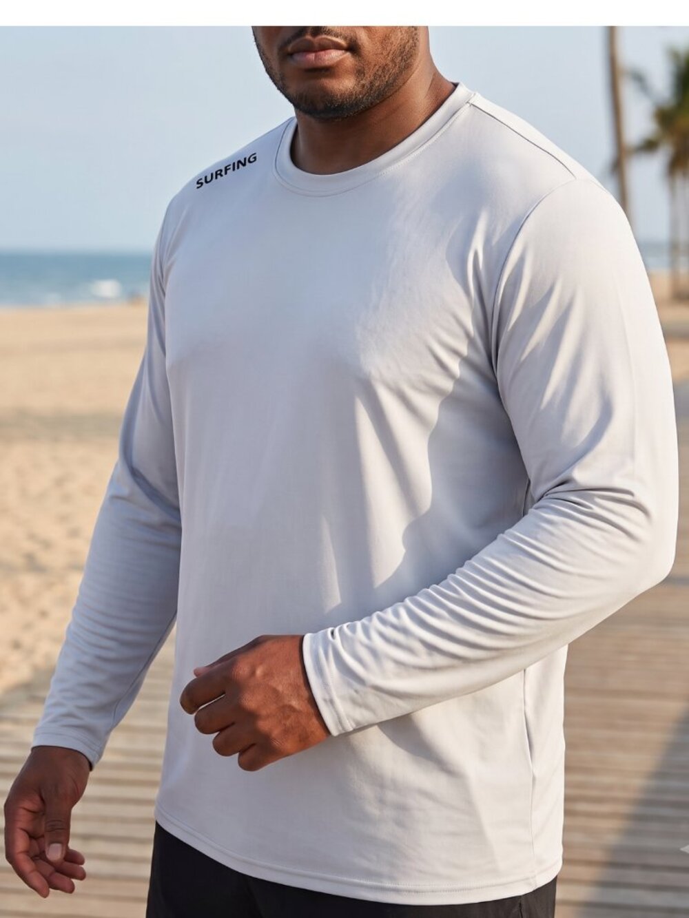 NWT | Angel Season White Long Sleeve Surfing Shirt | Rash Guard | Plus Size | 2X